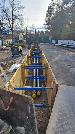 Baustelle Geothermie vor Parkgaststtte