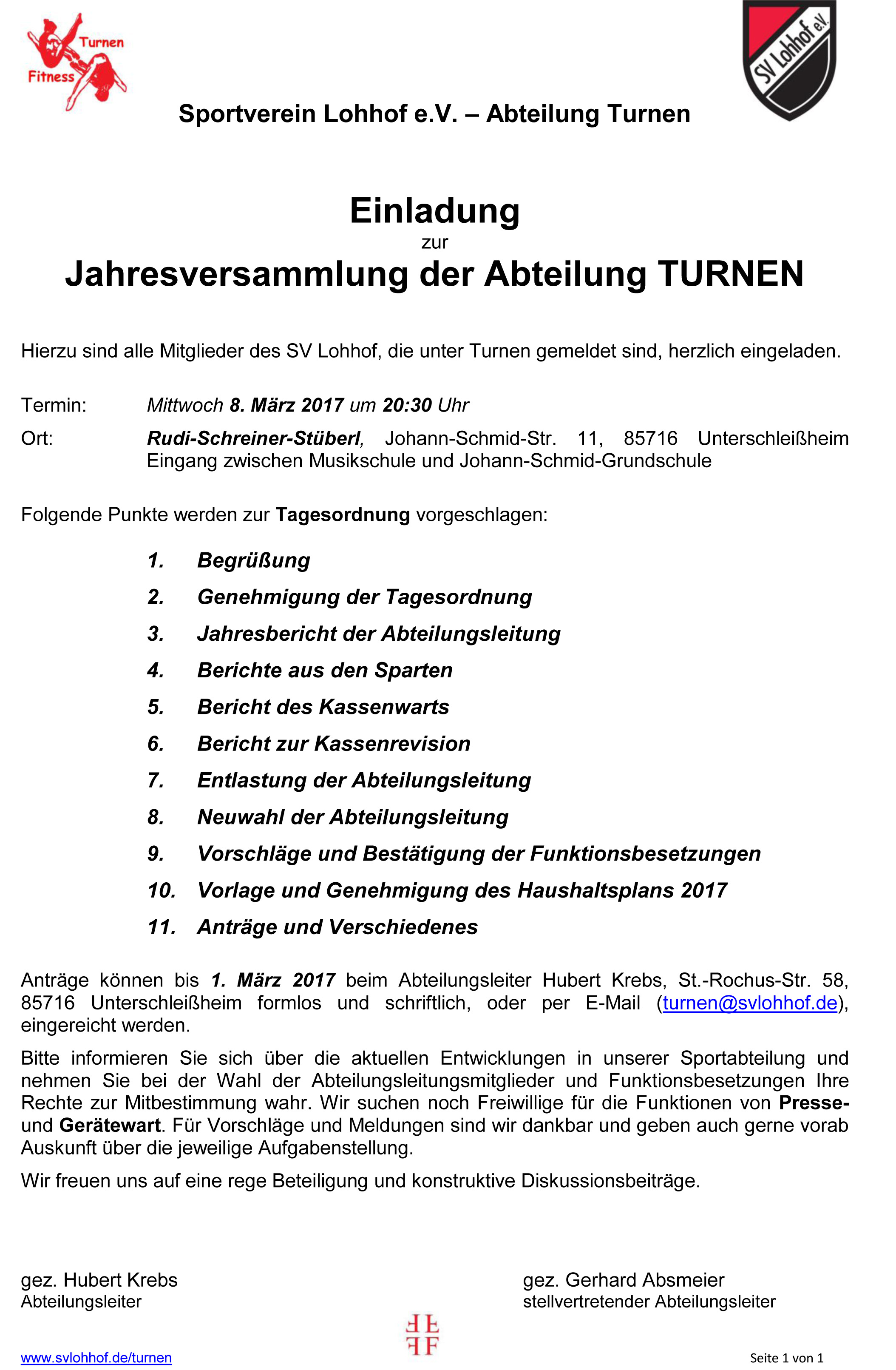 Einladung AV Turnen 8Mrz2017
